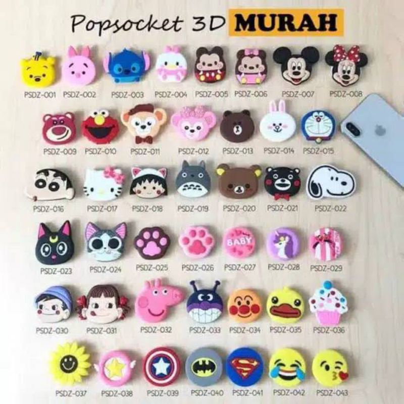 Popsocket 3D Karakter lucu