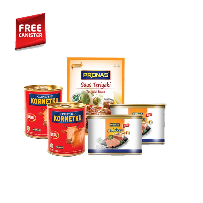 

sa2011aa Pronas Paket Kornet, Luncheon, Stir Fry Bundling 5 Pcs Free Canister Xa20X1