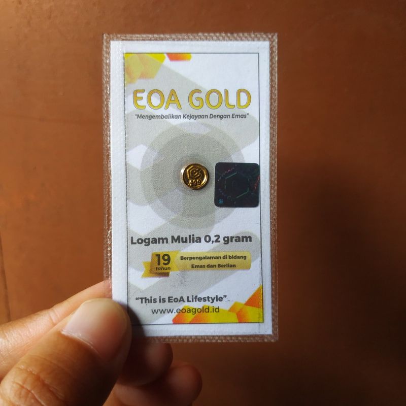 READY STOCK LOGAM MULIA EOA GOLD 0.2 GRAM