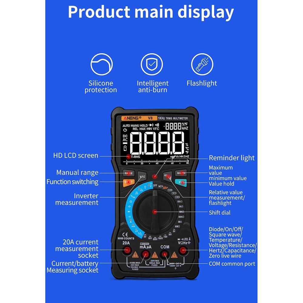 Digital Multimeter Voltage Tester - V8