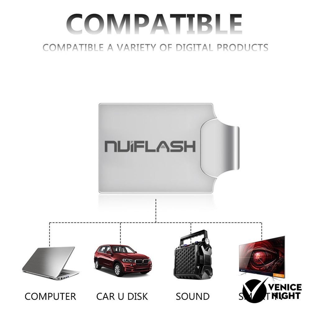 (SF) Nuiflash Flashdisk USB 3.0 Kapasitas 2-64GB Bahan Logam Untuk PC