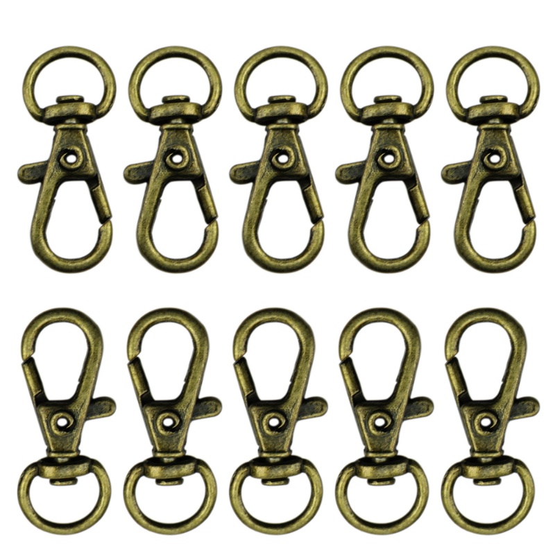 SIY  New 10pcs Clasp Swivel Trigger Clips Snap Hooks Key Ring Bags DIY Craft