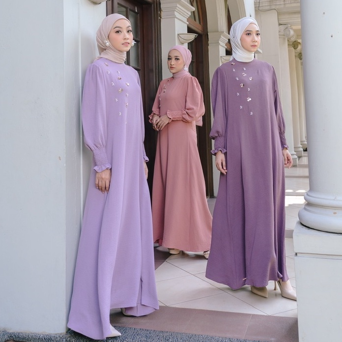 Mayoutfit Freminza Maxidress | Baju Lebaran Dress Gamis Payet Series Exclusive-3