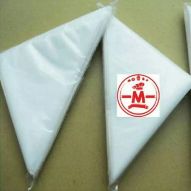 pipping bag 100 pcs / plastik segitiga 100 pcs