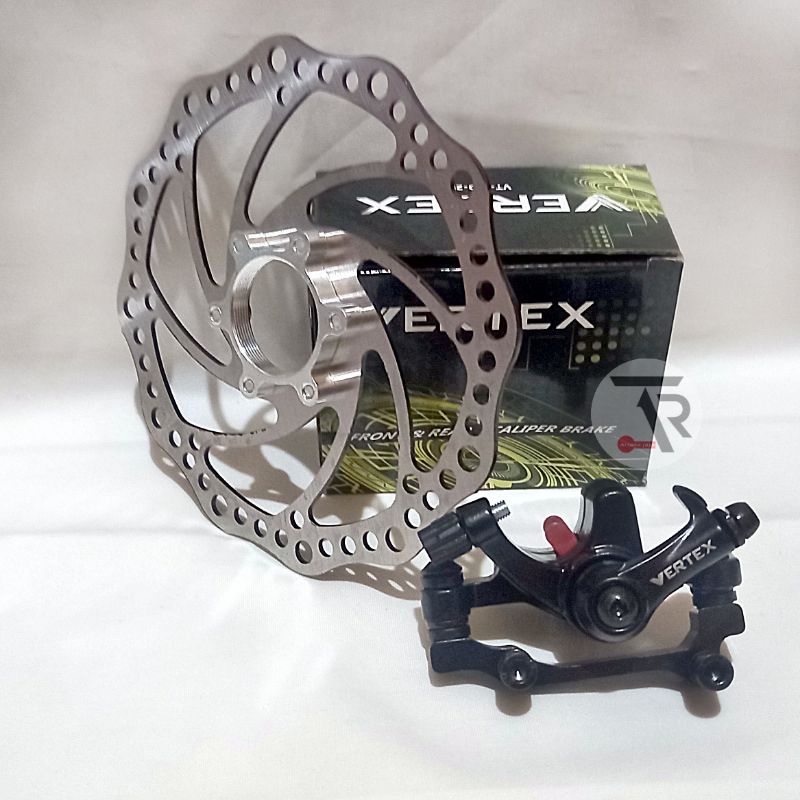 Rem cakram sepeda hub drat disc brake VERTEX 160 mm tali rem pacific cocok untuk semua sepeda 1pcs