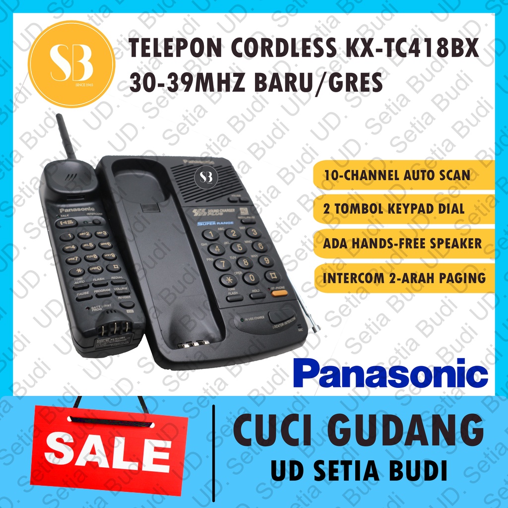 Telepon Cordless Panasonic KX-TC418-BX Wireless 418