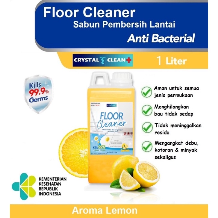 Crystal Clean 1L Floor Cleaner Sabun Pel Pembersih Lantai