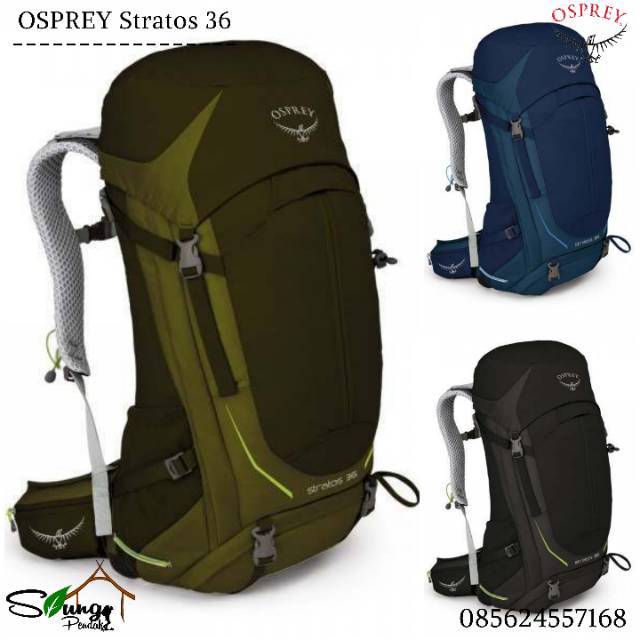 Tas Gunung / Carrier Osprey Stratos 36 Include Rain Cover Original Best Seller