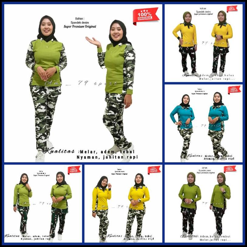 Baju Olahraga Army // Set Baju Senam Army