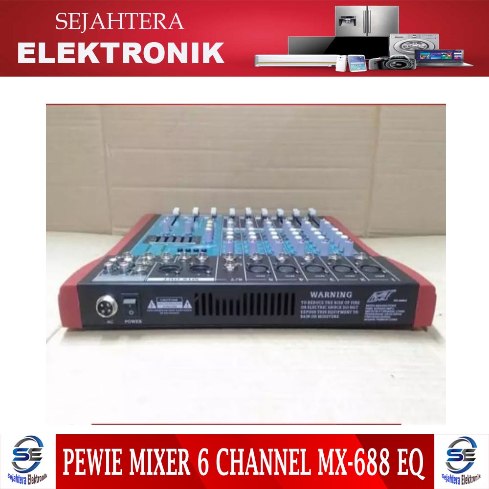 PEWIE MIXER 6 CHANNEL MX-688 EQ ORIGINAL - SEJAHTERA ELEKTRONIK