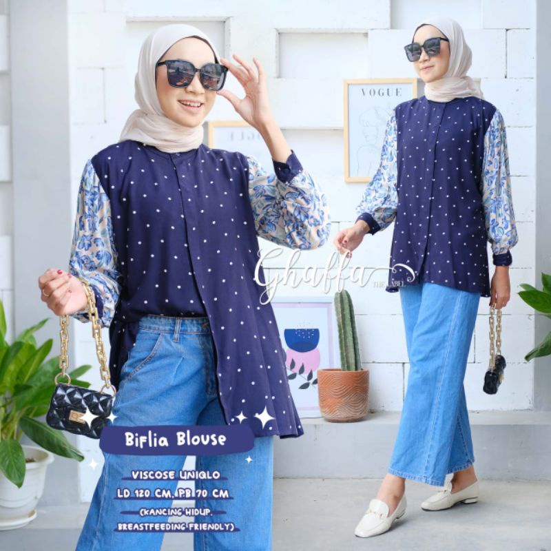 BIFLIA BLOUSE BY GHAFFA THE LABEL (BLOUSE MOTIF) Blouse wanita rekomended