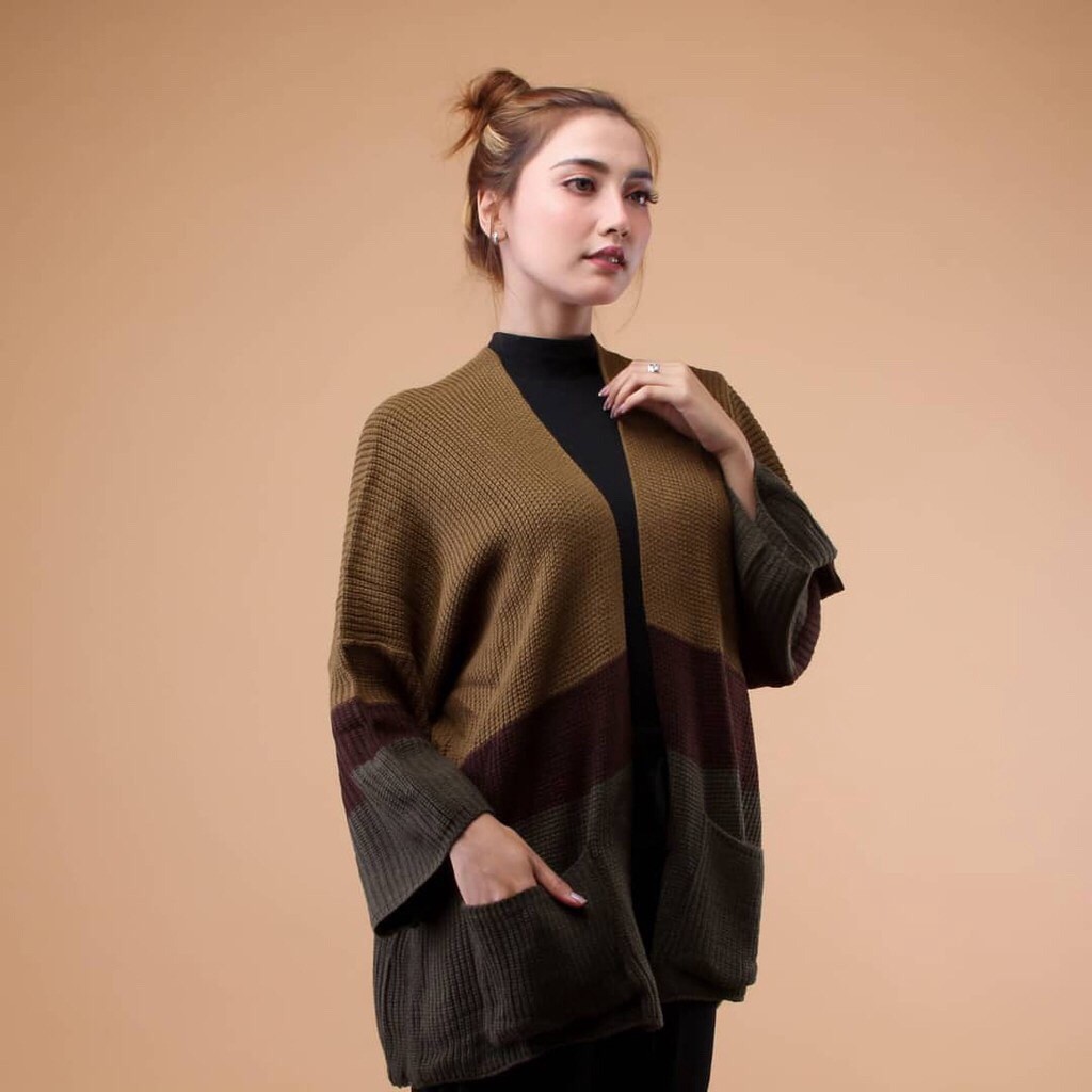 CAMEROON PASTEL CARDY OVERSIZE TEBAL premium size