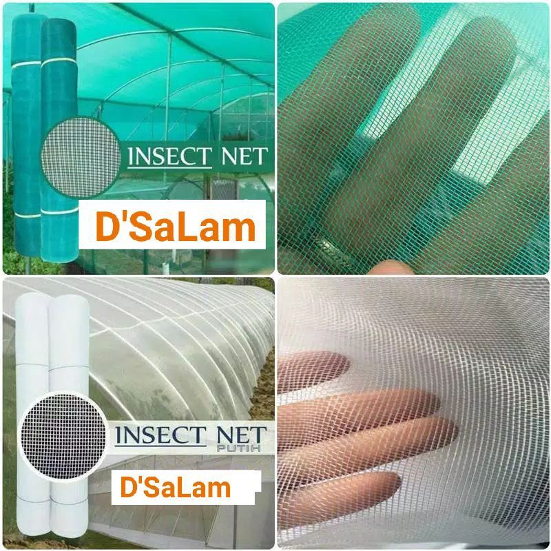 Jaring Kasa insectnet ( Panjang 50 x Lebar 2 meter ) bfs-proyek-green house-tambak-antinyamuk-Magot TANPA SAMBUNGAN