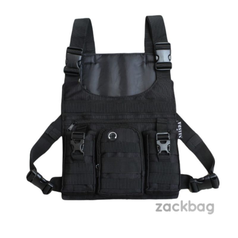 Chest bag rig Tas dada pria Neisda black premium gen2 BISA COD