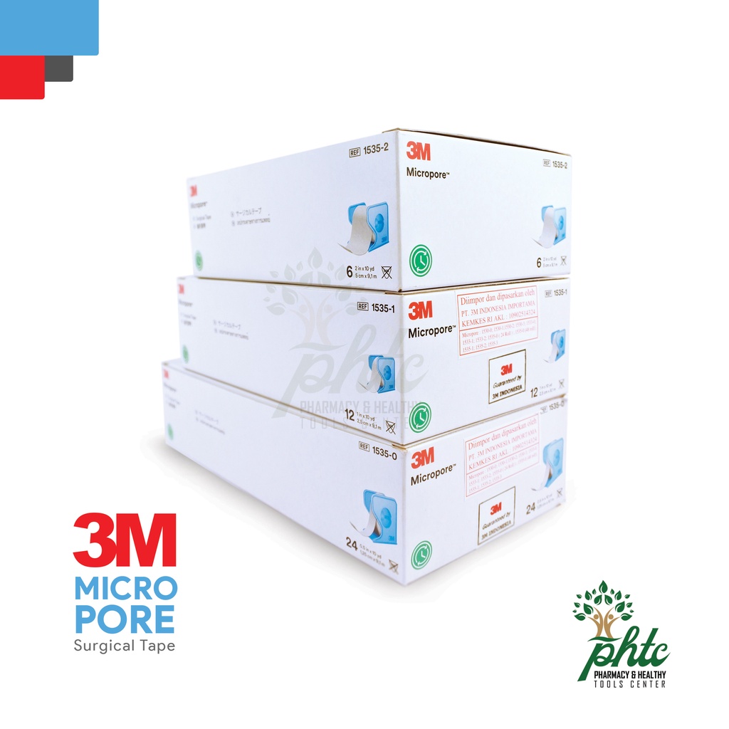 3M Micropore Per Box l Plester Kertas Putih l Perekat Luka 3M l Micropore Perekat Luka Plester Kertas