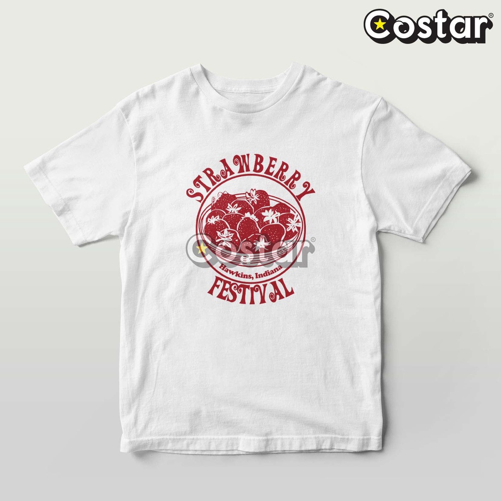 Kaos Strawberry Festival Stranger Things Bahn Combed Premium