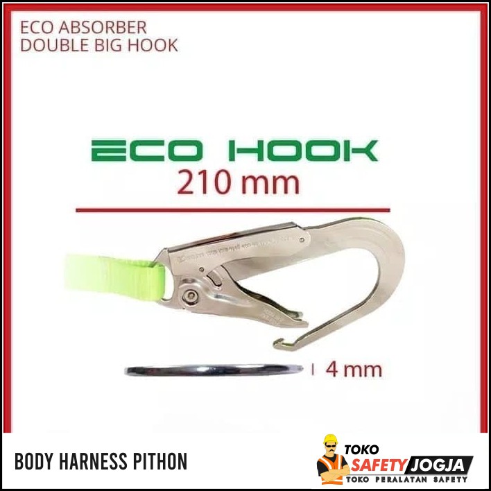 Full Body Harness Pithon Double Hook / Double Lanyard dengan Shock Absober