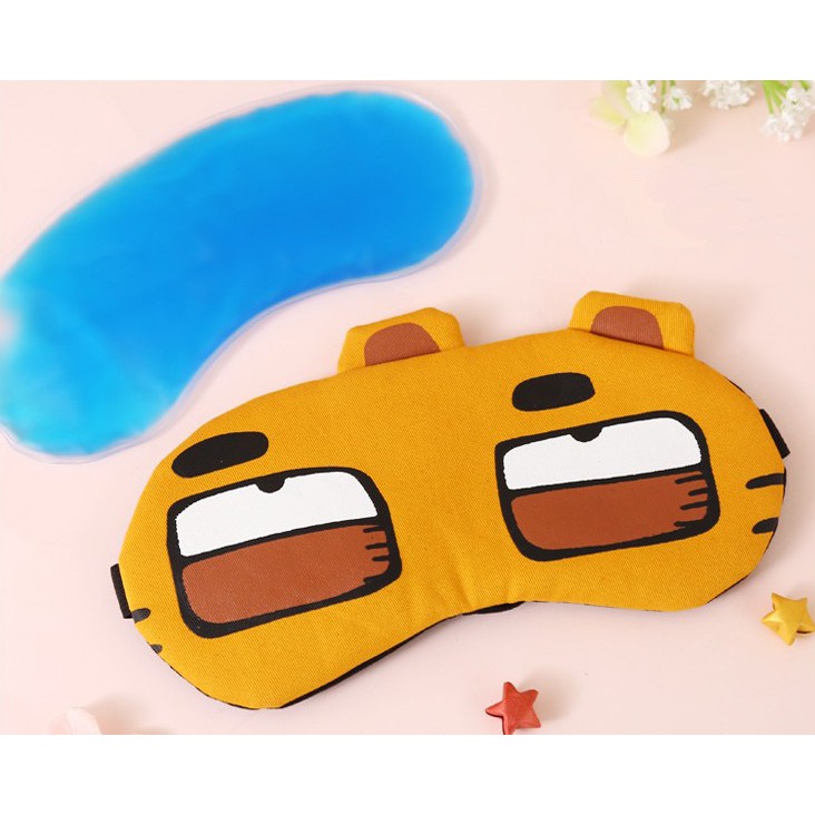 Penutup Mata tidur eye cover mask kacamata anak motif hewan binatang kartun cartoon Untuk Tidur Gel Biru Dingin lucu masker mata sleeping mask