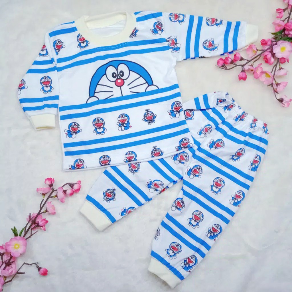 COD Bayar Ditempat Baju Piyama Anak Karakter  Doraemon Baby Alicia