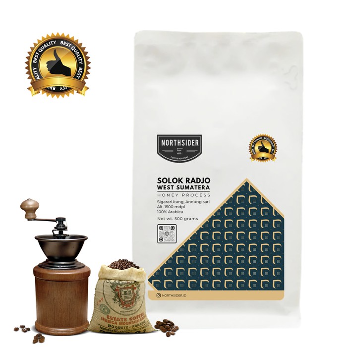 

BIJI KOPI ARABIKA SOLOK RADJO HONEY 500GR NORTHSIDER COFFEE