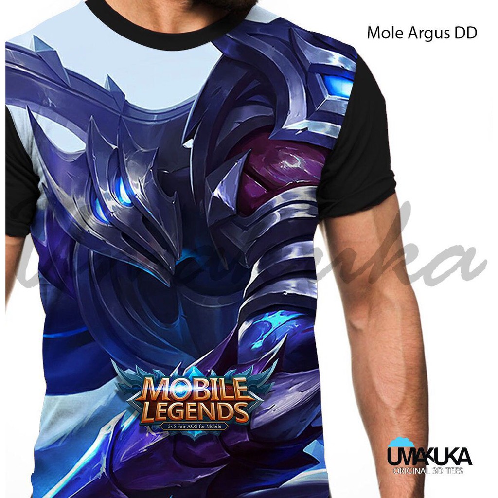KAOS 3D UMAKUKA FULLPRINT BIASA - MOLE ARGUS DD