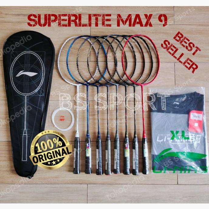 RAKET BADMINTON LINING G FORCE SUPERLITE MAX 9 ORIGINAL 100%