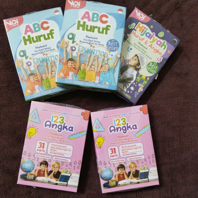 (SALE) Flash Card Mainan Edukasi ABC Huruf/Hijaiyah/123 Angka