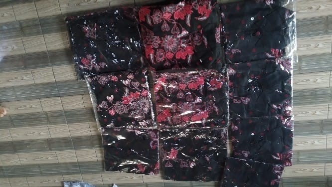 Batikcouple Keluarga Sania Ruffle Ori Ndoro Jowi Dnt Batik Couple Keluarga Motif Sakura Merah
