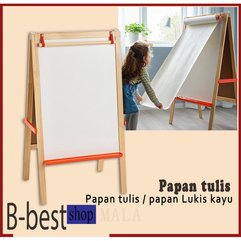 

Papan Tulis Anak BOLAK BALIK Blackboard dan Whiteboard 2 in 1 bolak balik PAPAN TULIS KAYU