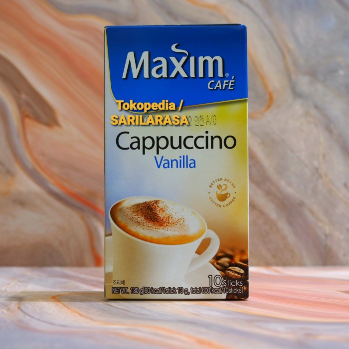 

Authentic Korea!! Maxim Cafe Cappuccino Vanilla, Creamy and Smooth