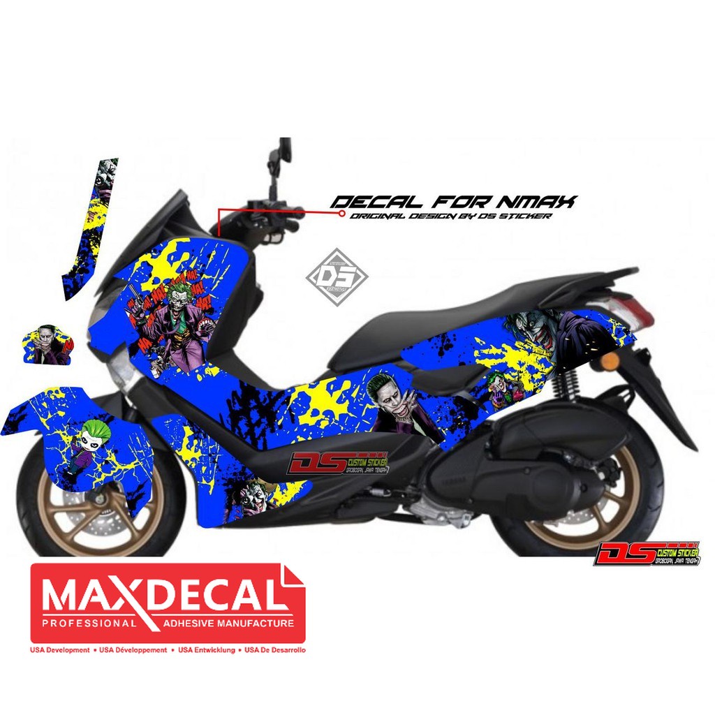 Decal Stiker Yamaha NMAX Joker Biru