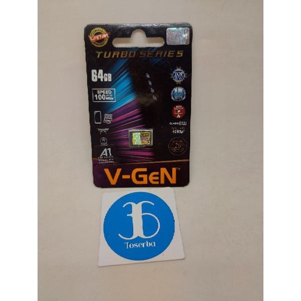 V-Gen 64 Gb Micro Sd Vgen 64 Gb Class 10 Turbo Memory Card Original