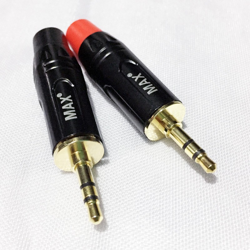 JACK MINI STEREO 3.5 MM GOLD METAL HITAM MINI JACK MIC KS3P STEREO 3,5MM PLUG