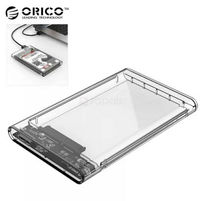 Case Hdd / Casing Hardisk External Orico Usb 3.0 2.5" Transparan - Enclosure Orico