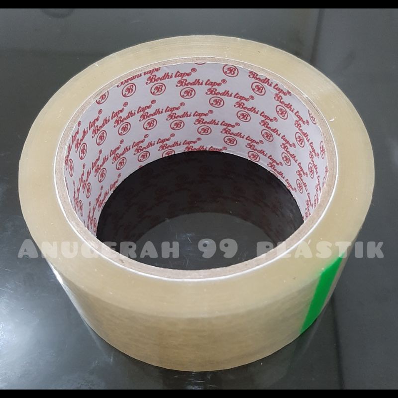 

Lakban bening 2 inch 48 mm x 90 yard dan 100 yard.