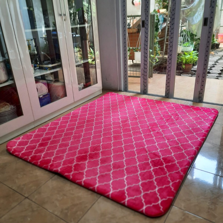 Karpet Busa FONIX Malaysia Bulu Super Lembut Anti Slip 140x165 F148-3