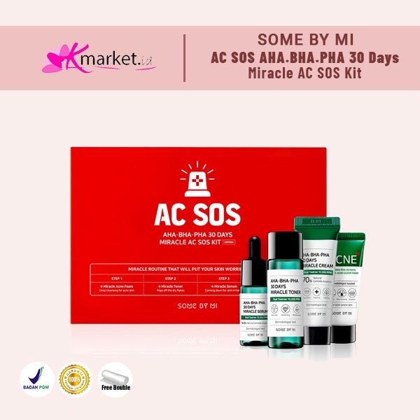 [BPOM] SOMEBYMI AHA BHA PHA 30DAYS MIRACLE AC SOS KIT (4 Items)