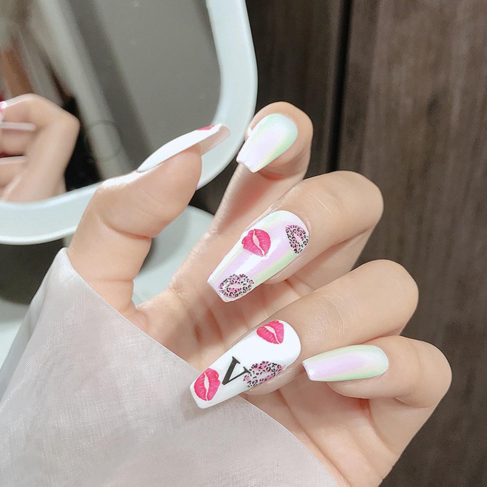 AUGUSTINA Agustin 5D Grafir Stiker Kuku Pesona Slider Decal Perekat DIY Nail Art