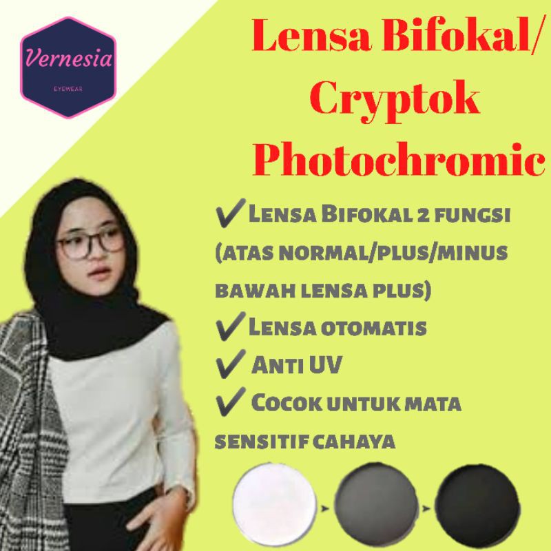 Tambahan Lensa Bifokal/Cryptok Photochromic