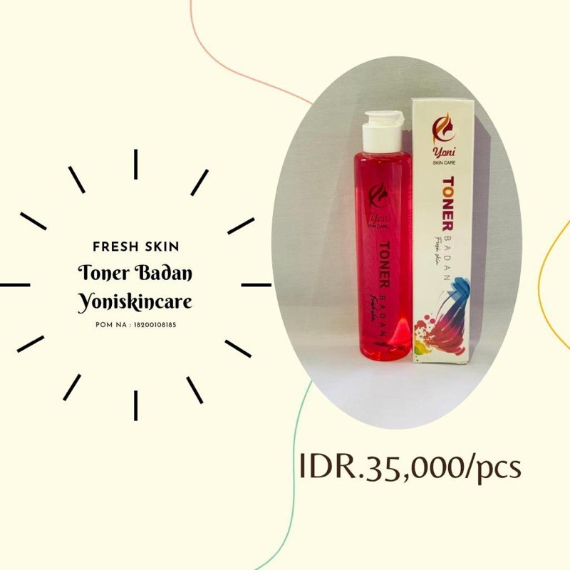 (BISA COD|Buy 1 Get gift) TONER BADAN by YONISKINCARE