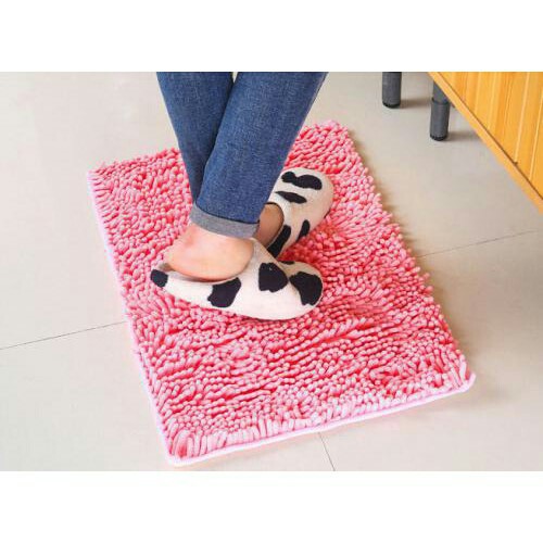 LD.SHOP KESET KAKI Cendol DOFF ANTI SLIP Keset Kaki Microfiber alas putih bintik hitam