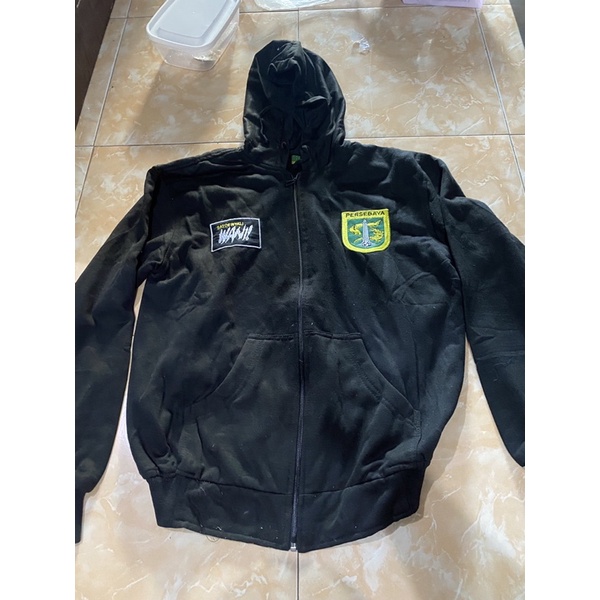 Jaket hoodie persebaya casual 3 tone green force wani