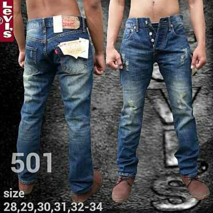 levis 501 original made in usa - celana levis sobek - jeans sobek