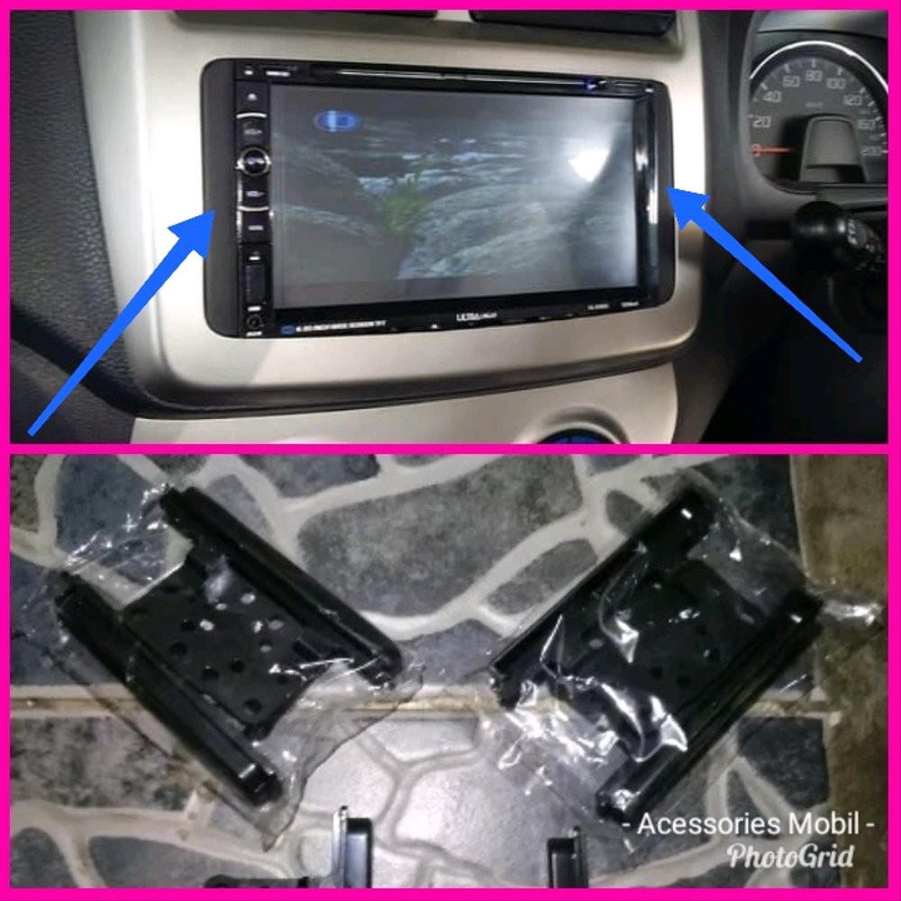Kuping Frame Tape Tv Bracket Tv Double Din Innova Rush Avanza Veloz Fortuner Dan Lainnya