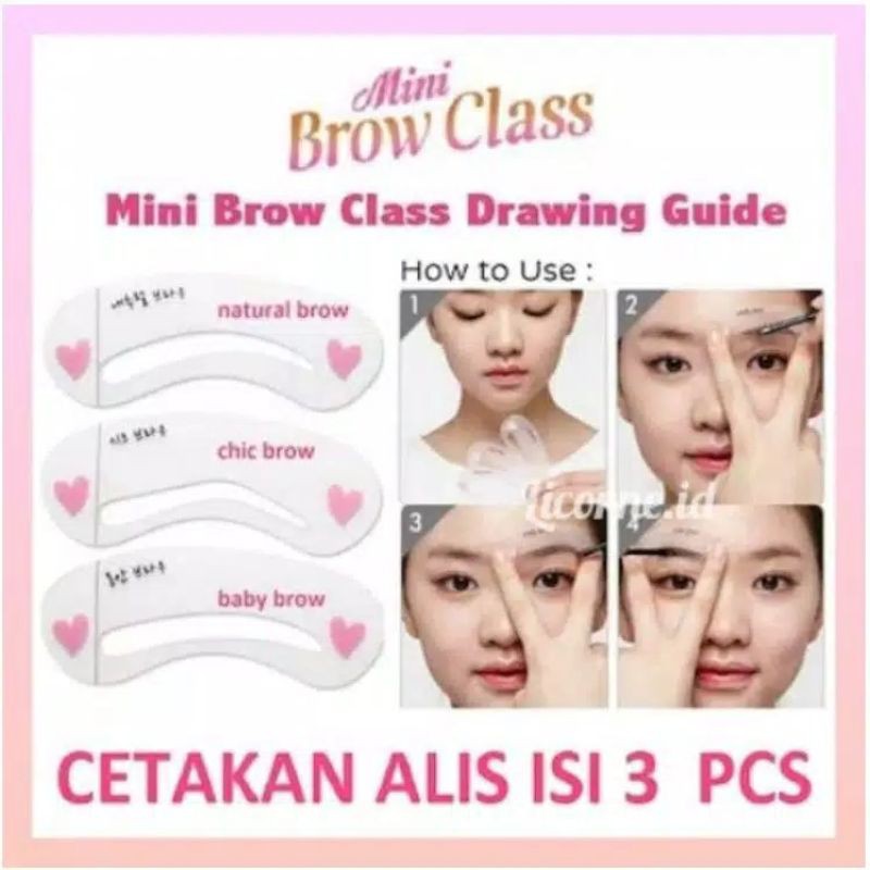 Cetakan Alis Cetak Alis praktis alis mata mini Eye Brow Drawing Class Template