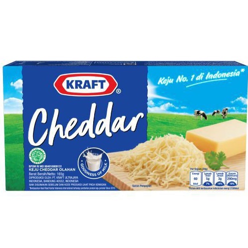 

Kraft Cheddar 165gr - Keju Chedar Olahan