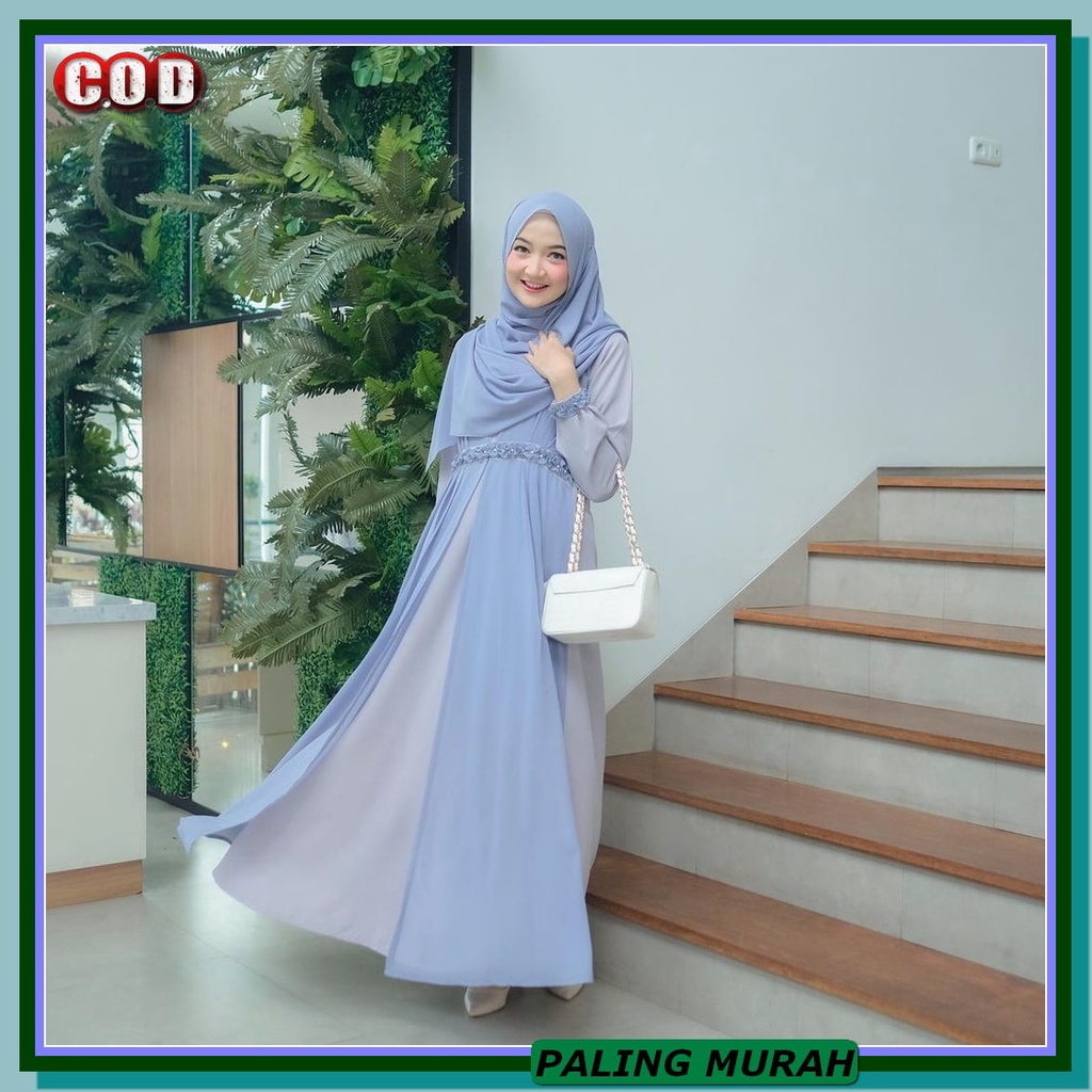 Baju Gamis Wanita Muslim Terbaru 2021 Dahayu Dress Setelan Muslim VR667 [R.A] Suci Syari Setelan Gam