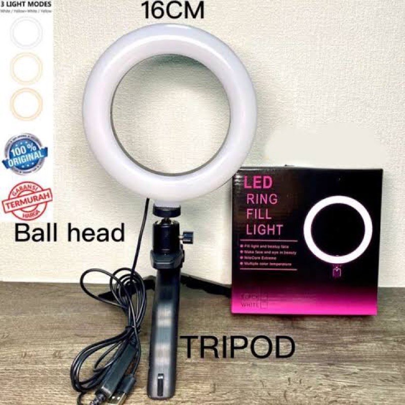 PAKET RING LIGHT LED 26CM LAMPU 26CM MAKE UP LAMPU + TRIPOD 2.1M + HOLDER HP