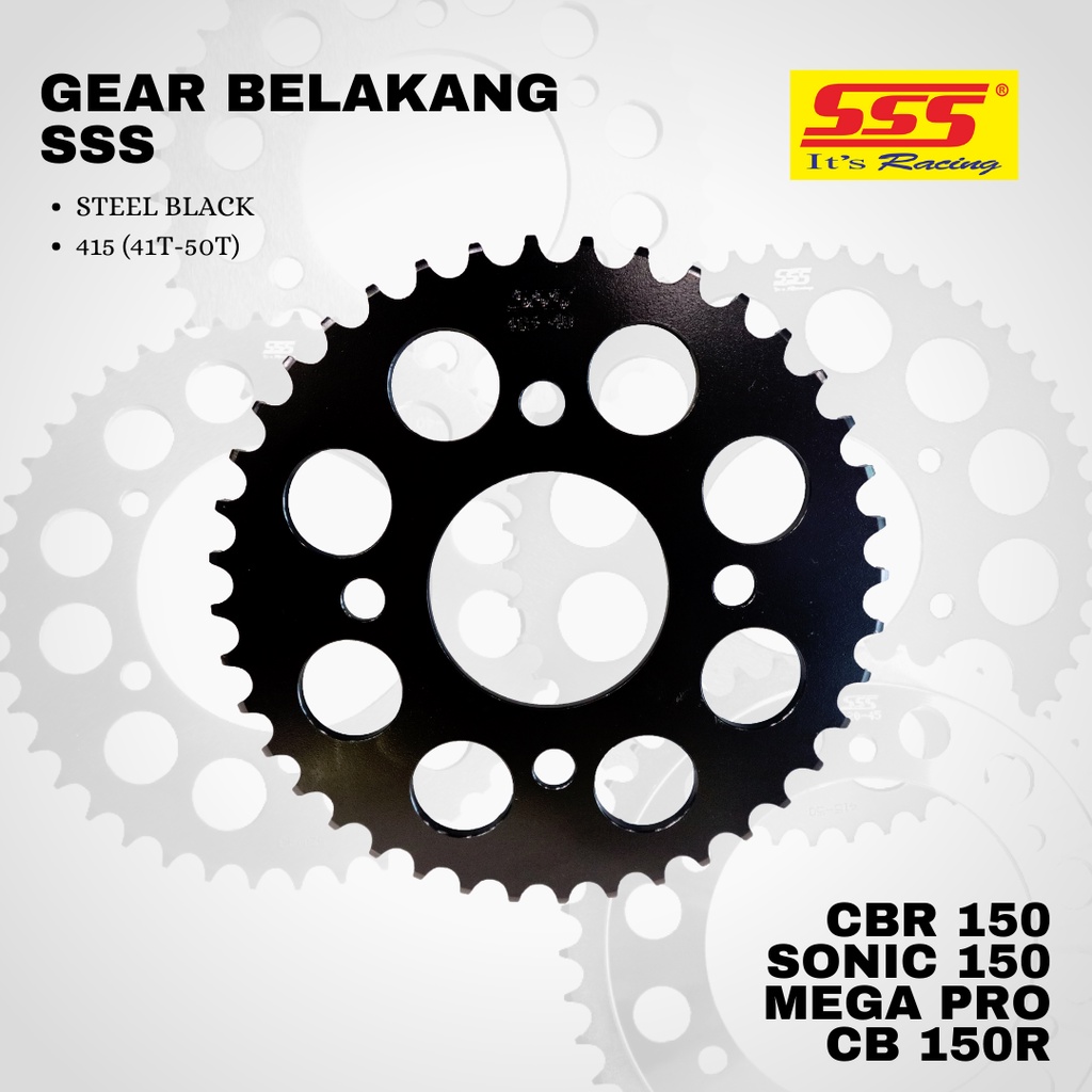 Gear Gir CBR 150 Verza Sonic 150 sss 415 41 - 50 steel Black