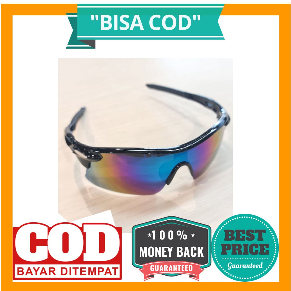 BISA COD RainTree Outdoor Sport Mercury Sunglasses for Man and Woman - 009189 - Black